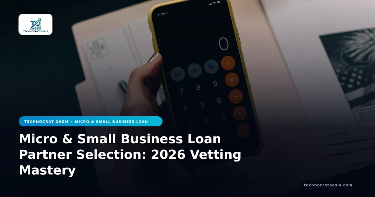 Micro & Small Business Loan Partner Selection: 2026 Vetting Mastery
