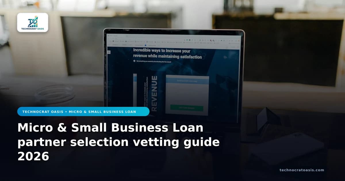 Micro & Small Business Loan partner selection vetting guide 2026
