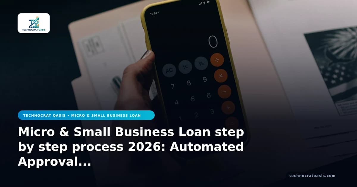 Micro & Small Business Loan step by step process 2026: Automated Approval Blueprint