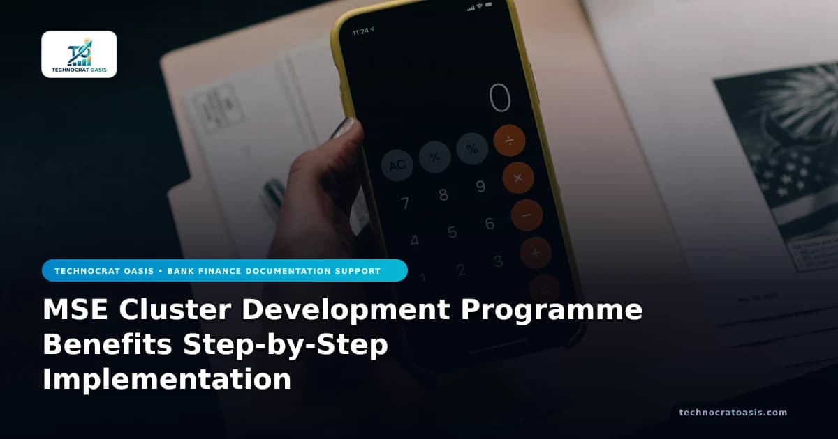 MSE Cluster Development Programme Benefits Step-by-Step Implementation