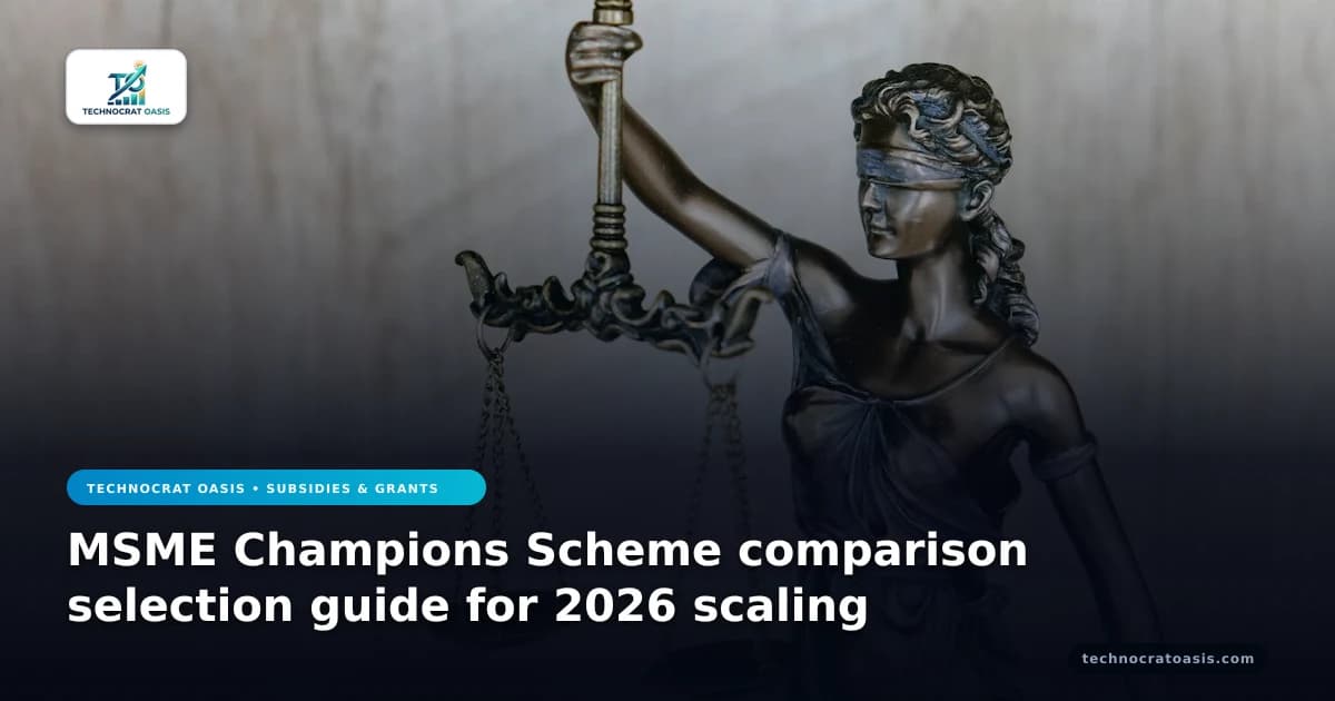 MSME Champions Scheme comparison selection guide for 2026 scaling