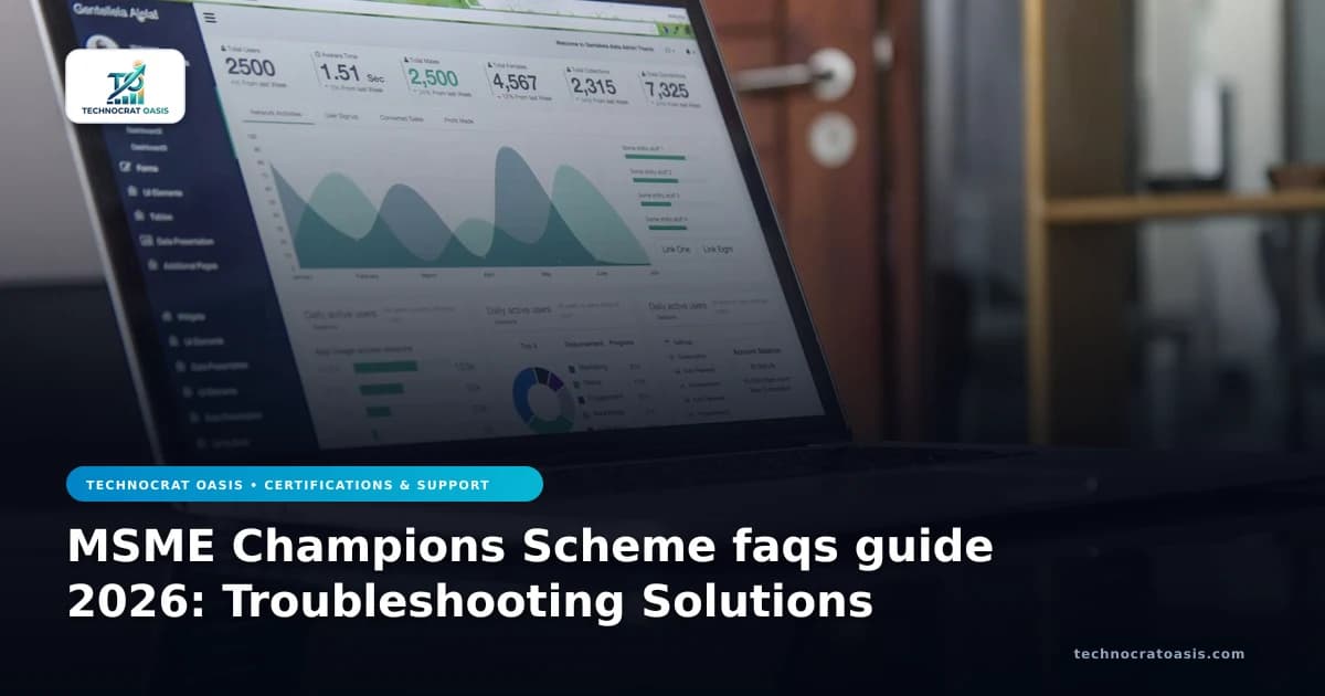 MSME Champions Scheme faqs guide 2026: Troubleshooting Solutions