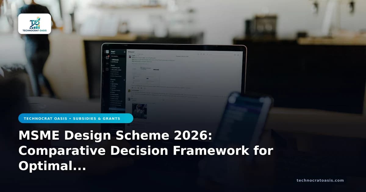 MSME Design Scheme 2026: Comparative Decision Framework for Optimal Selection