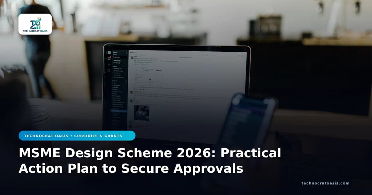 MSME Design Scheme 2026: Practical Action Plan to Secure Approvals