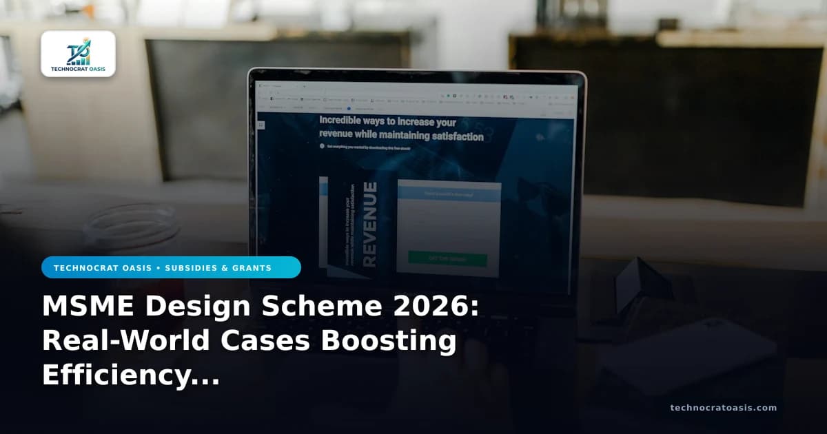 MSME Design Scheme 2026: Real-World Cases Boosting Efficiency & Value