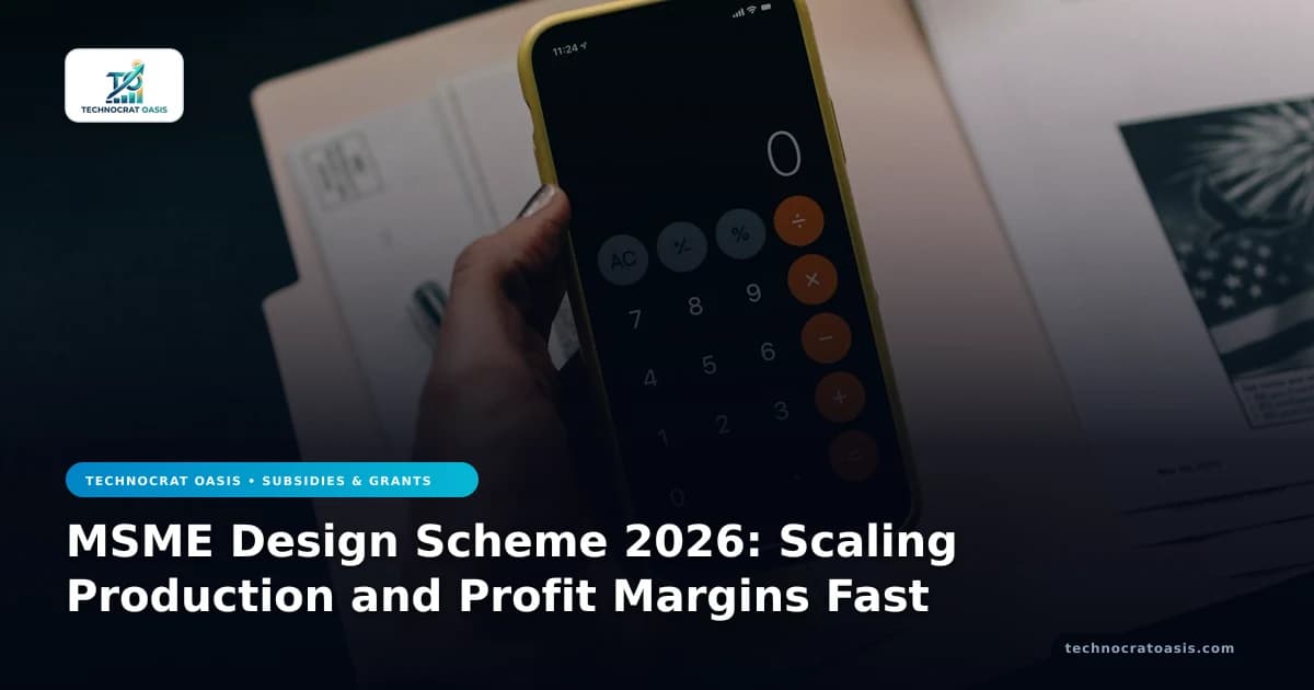 MSME Design Scheme 2026: Scaling Production and Profit Margins Fast