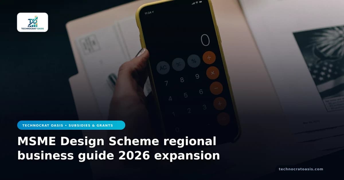 MSME Design Scheme regional business guide 2026 expansion