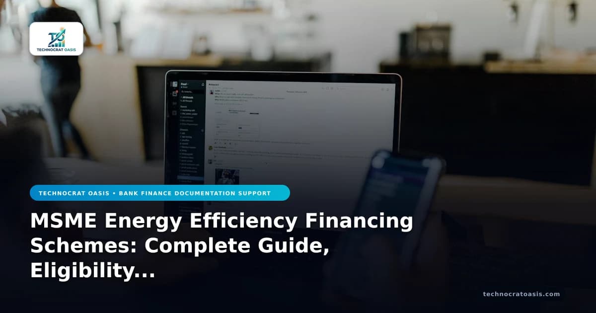 MSME Energy Efficiency Financing Schemes: Complete Guide, Eligibility & Benefits (2026)
