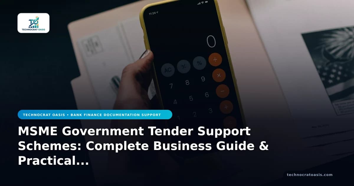 MSME Government Tender Support Schemes: Complete Business Guide & Practical Roadmap (2026)