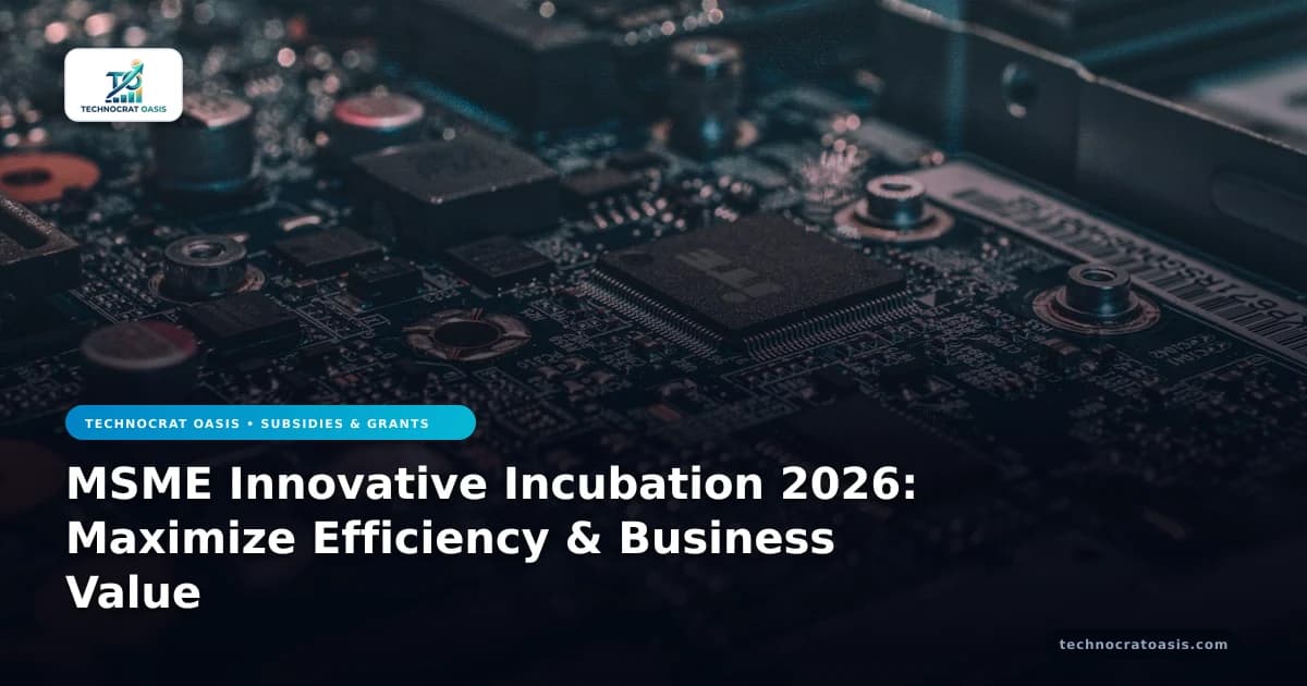 MSME Innovative Incubation 2026: Maximize Efficiency & Business Value