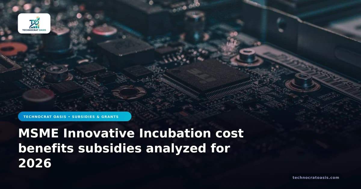 MSME Innovative Incubation cost benefits subsidies analyzed for 2026