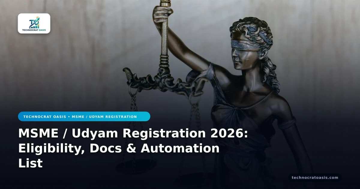 MSME / Udyam Registration 2026: Eligibility, Docs & Automation List