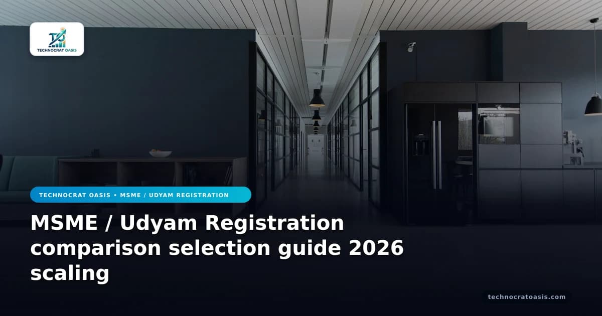 MSME / Udyam Registration comparison selection guide 2026 scaling