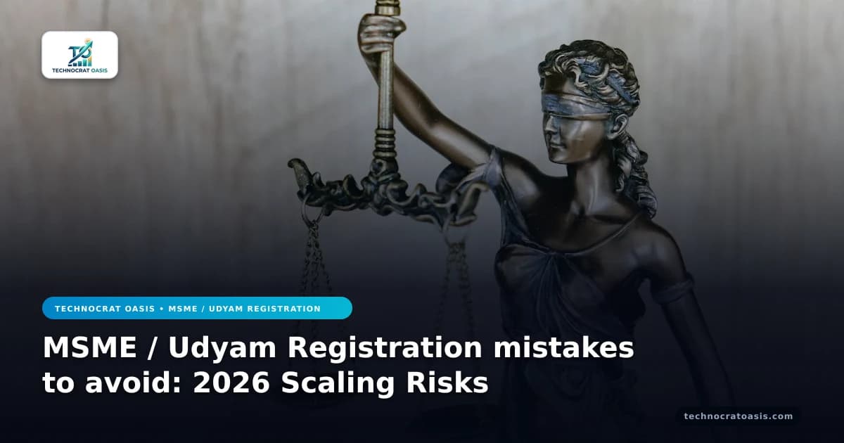 MSME / Udyam Registration mistakes to avoid: 2026 Scaling Risks