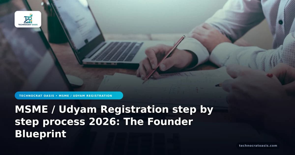 MSME / Udyam Registration step by step process 2026: The Founder Blueprint