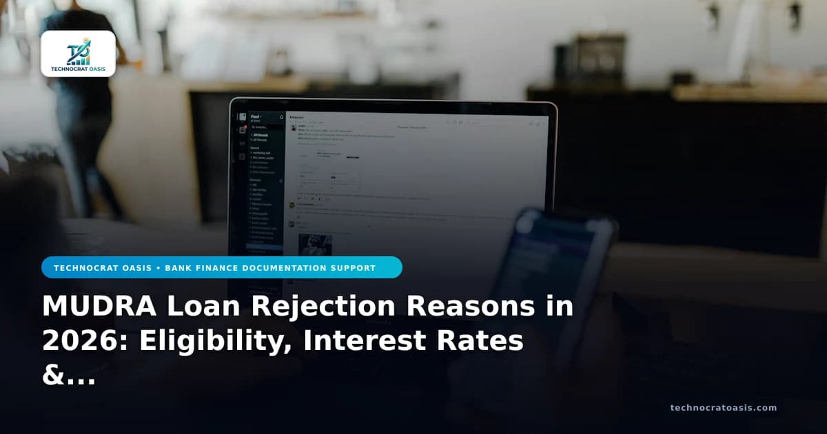 MUDRA Loan Rejection Reasons in 2026: Eligibility, Interest Rates & Application Process