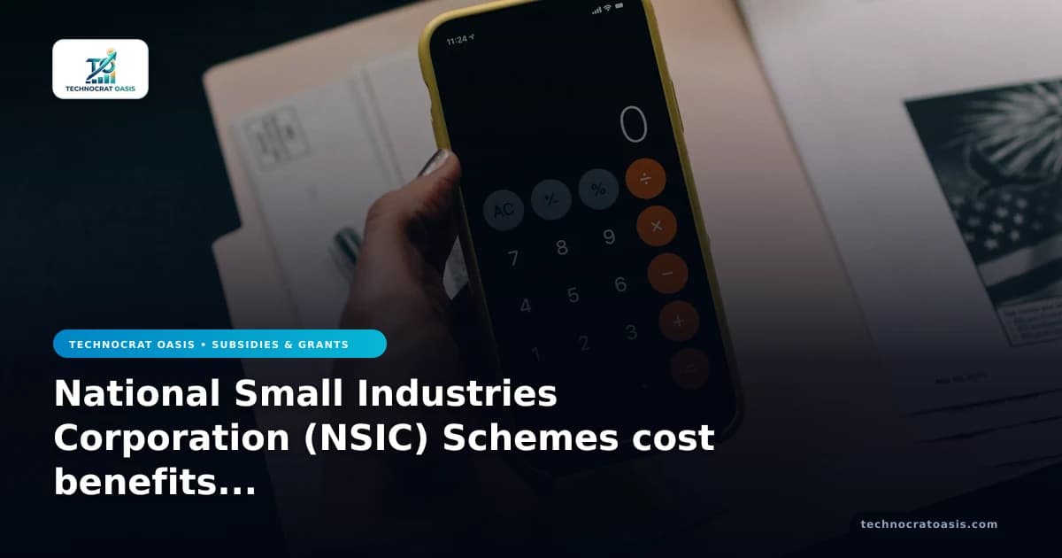 National Small Industries Corporation (NSIC) Schemes cost benefits subsidies 2026 ROI