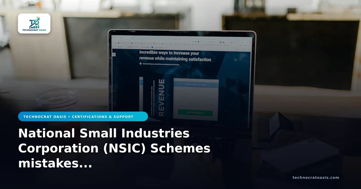 National Small Industries Corporation (NSIC) Schemes mistakes to avoid 2026
