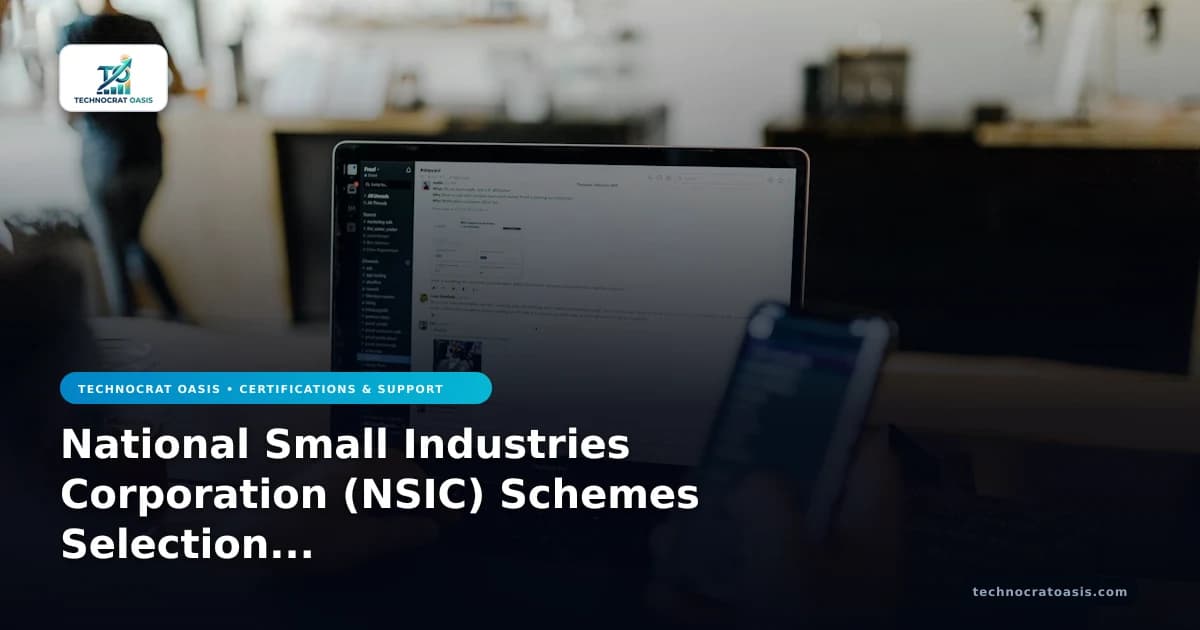 National Small Industries Corporation (NSIC) Schemes Selection 2026
