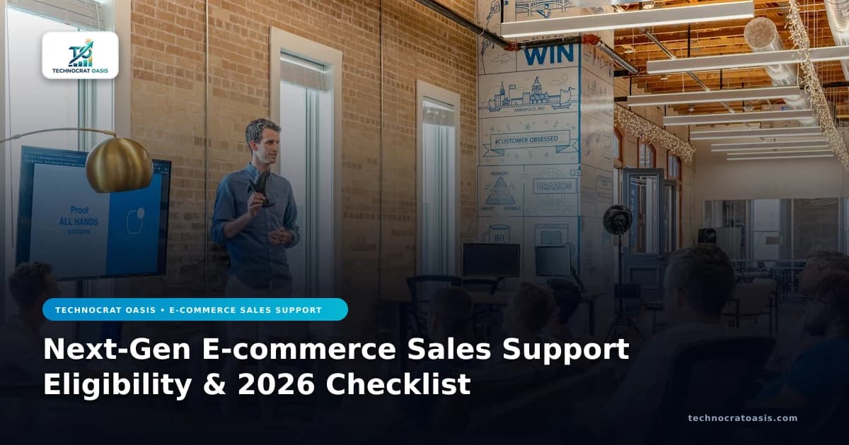 Next-Gen E-commerce Sales Support Eligibility & 2026 Checklist
