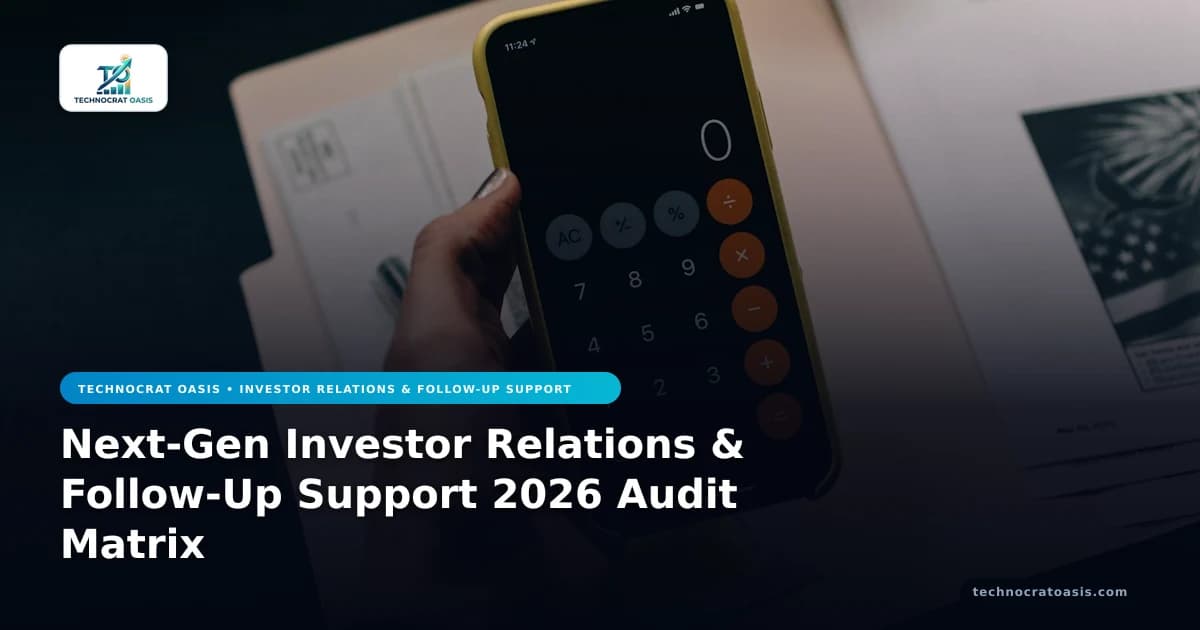 Next-Gen Investor Relations & Follow-Up Support 2026 Audit Matrix