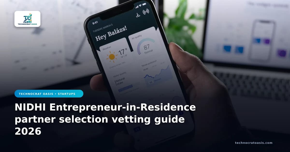 NIDHI Entrepreneur-in-Residence partner selection vetting guide 2026