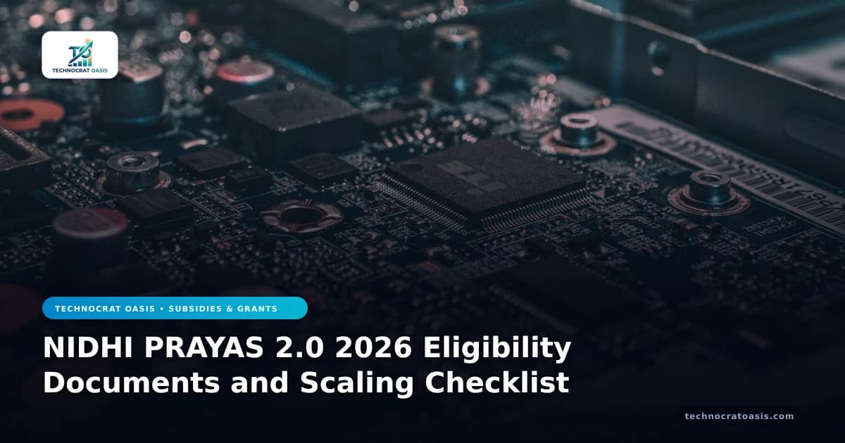 NIDHI PRAYAS 2.0 2026 Eligibility Documents and Scaling Checklist