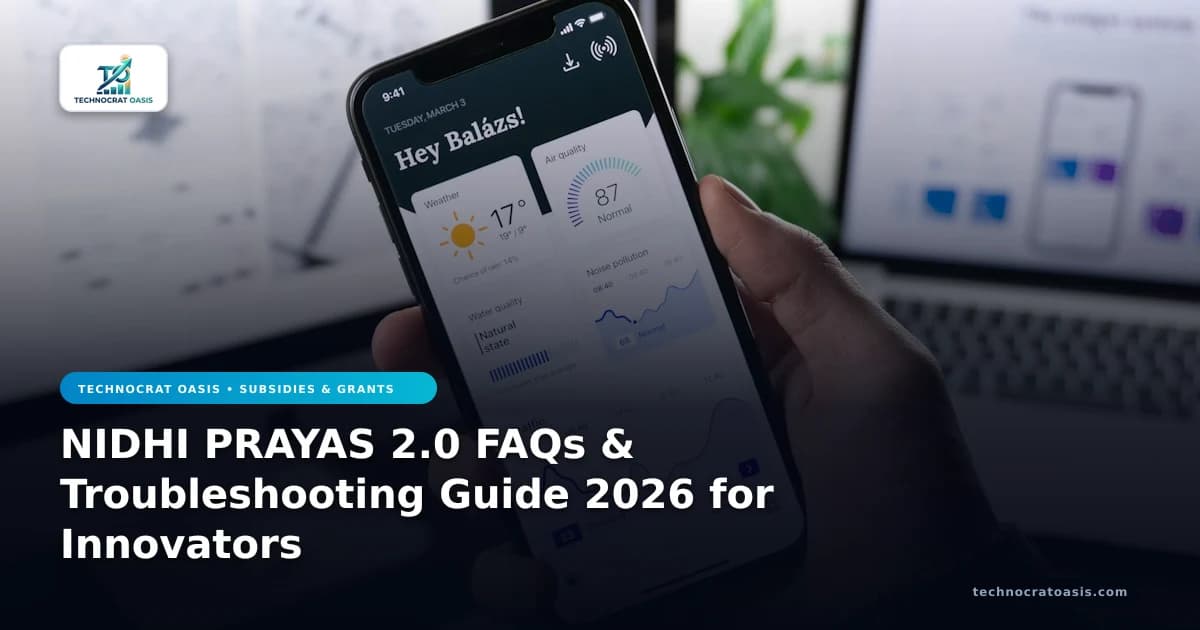 NIDHI PRAYAS 2.0 FAQs & Troubleshooting Guide 2026 for Innovators