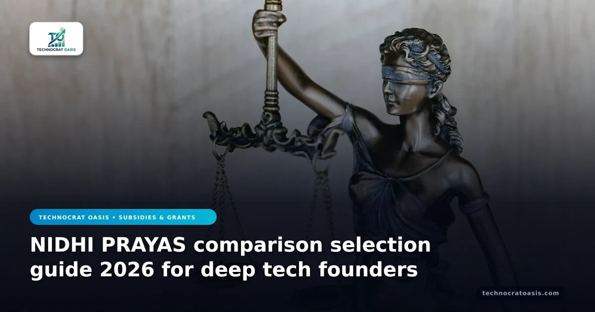 NIDHI PRAYAS comparison selection guide 2026 for deep tech founders