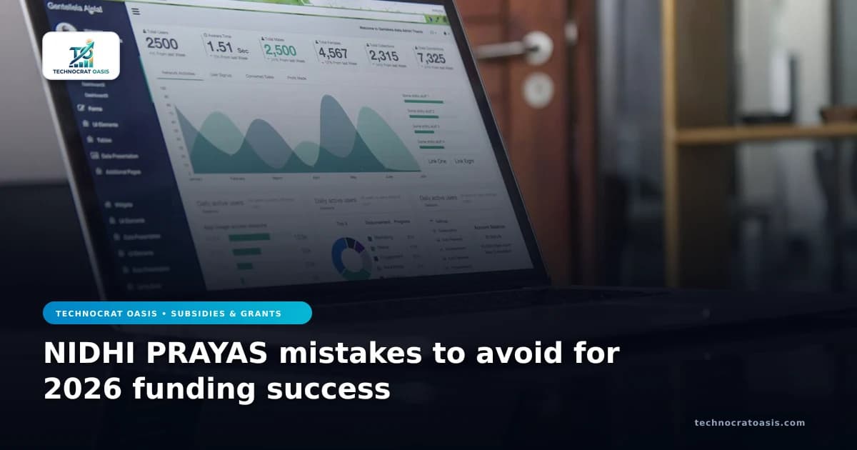 NIDHI PRAYAS mistakes to avoid for 2026 funding success