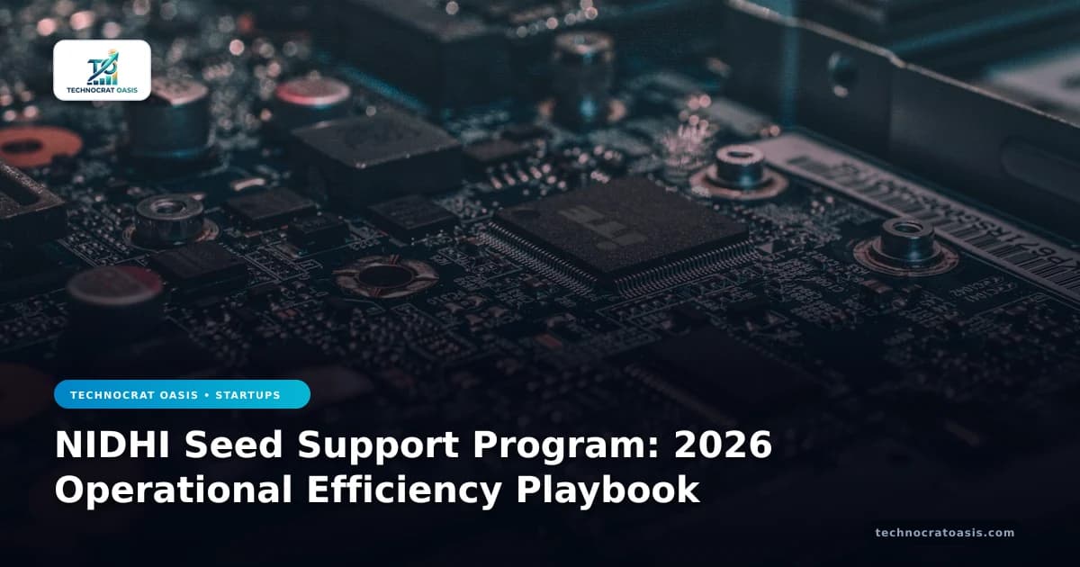 NIDHI Seed Support Program: 2026 Operational Efficiency Playbook