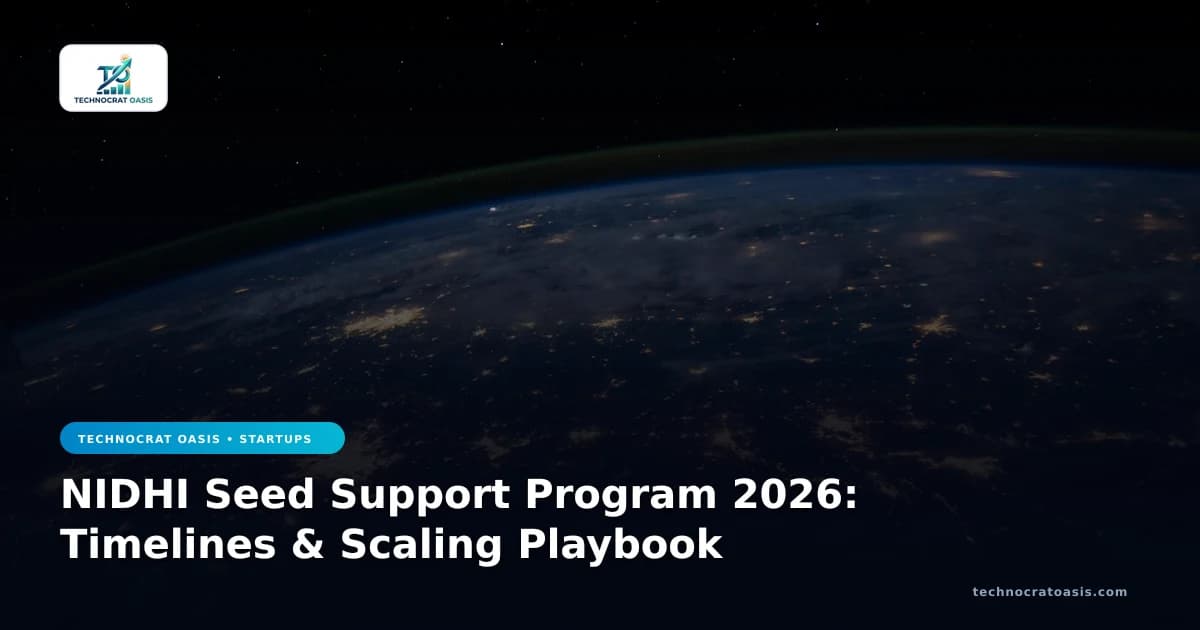 NIDHI Seed Support Program 2026: Timelines & Scaling Playbook