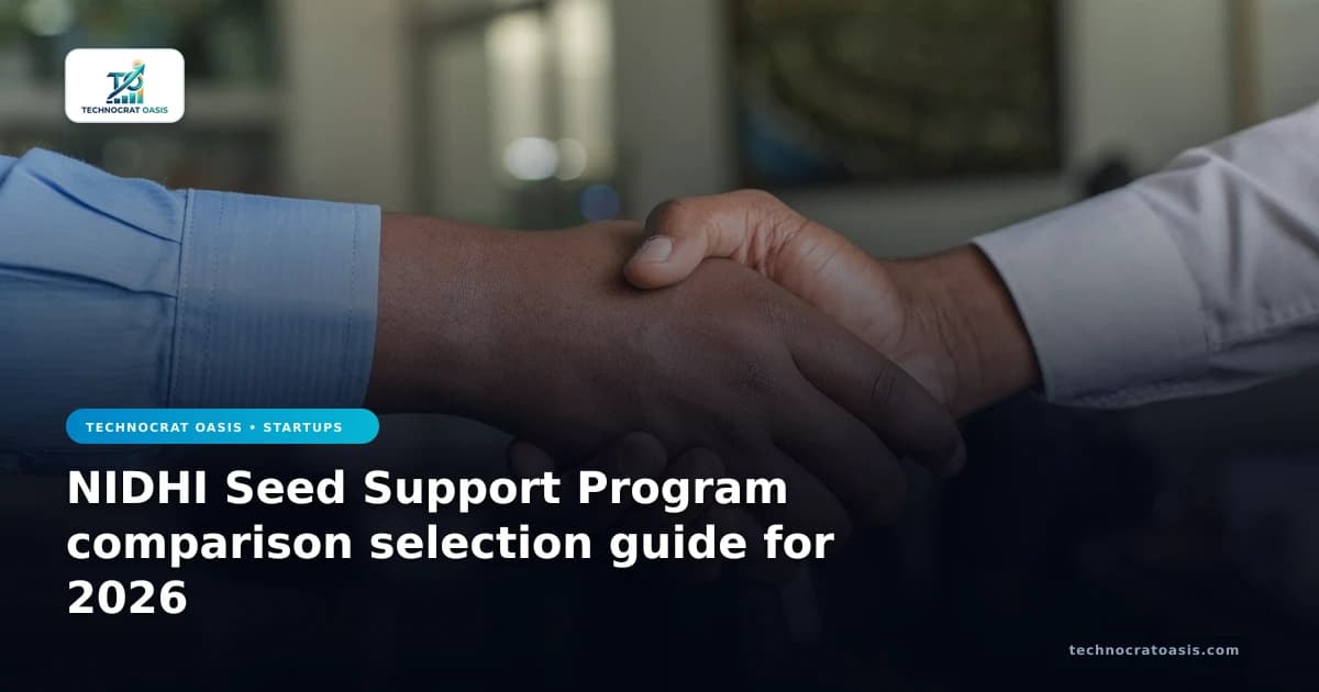 NIDHI Seed Support Program comparison selection guide for 2026