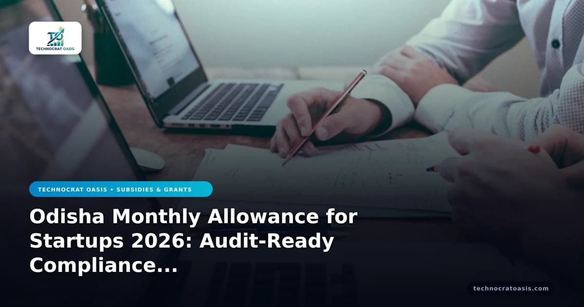 Odisha Monthly Allowance for Startups 2026: Audit-Ready Compliance & Renewal Mastery