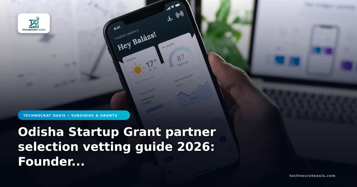 Odisha Startup Grant partner selection vetting guide 2026: Founder Tips