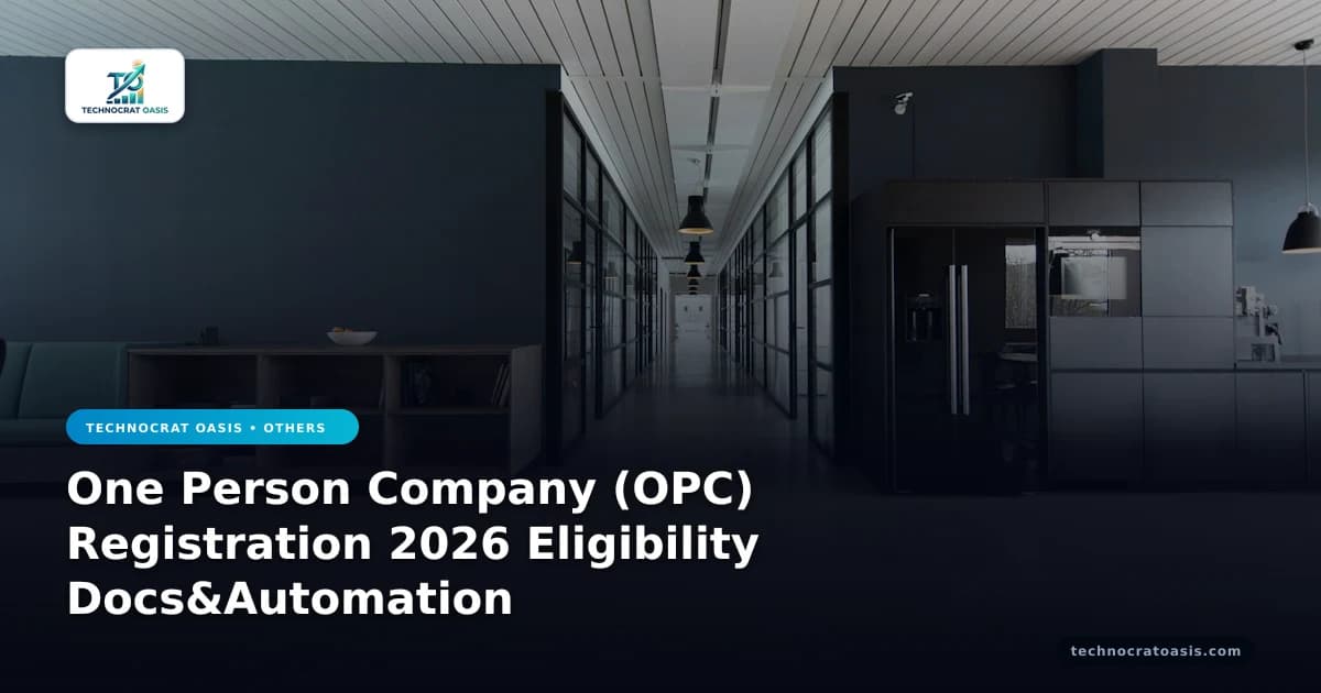 One Person Company (OPC) Registration 2026 Eligibility Docs&Automation