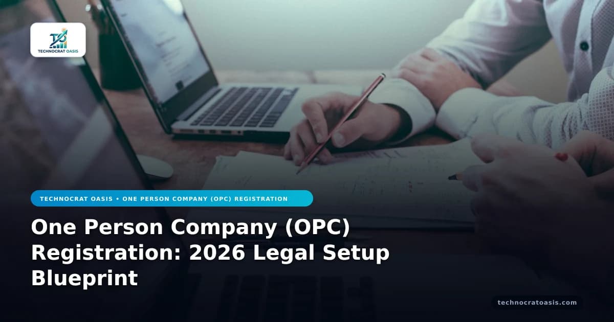 One Person Company (OPC) Registration: 2026 Legal Setup Blueprint