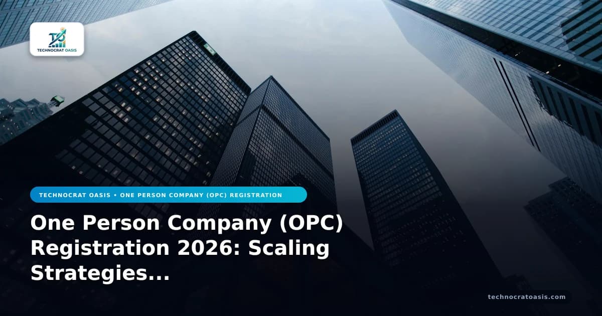 One Person Company (OPC) Registration 2026: Scaling Strategies & Comparative Analysis