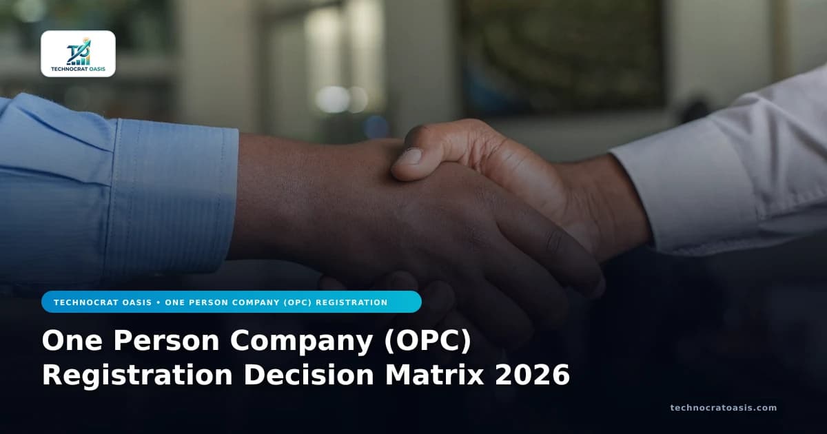 One Person Company (OPC) Registration Decision Matrix 2026