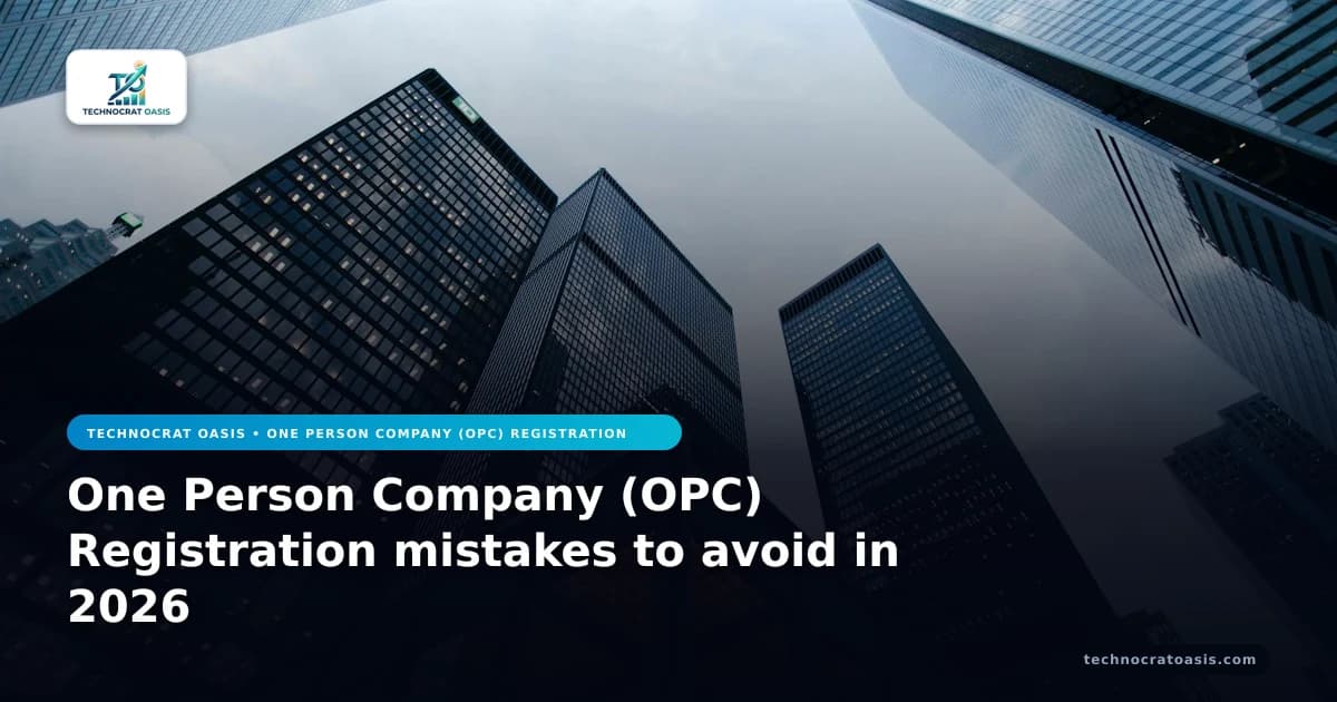 One Person Company (OPC) Registration mistakes to avoid in 2026