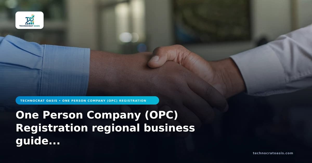 One Person Company (OPC) Registration regional business guide 2026 expansion