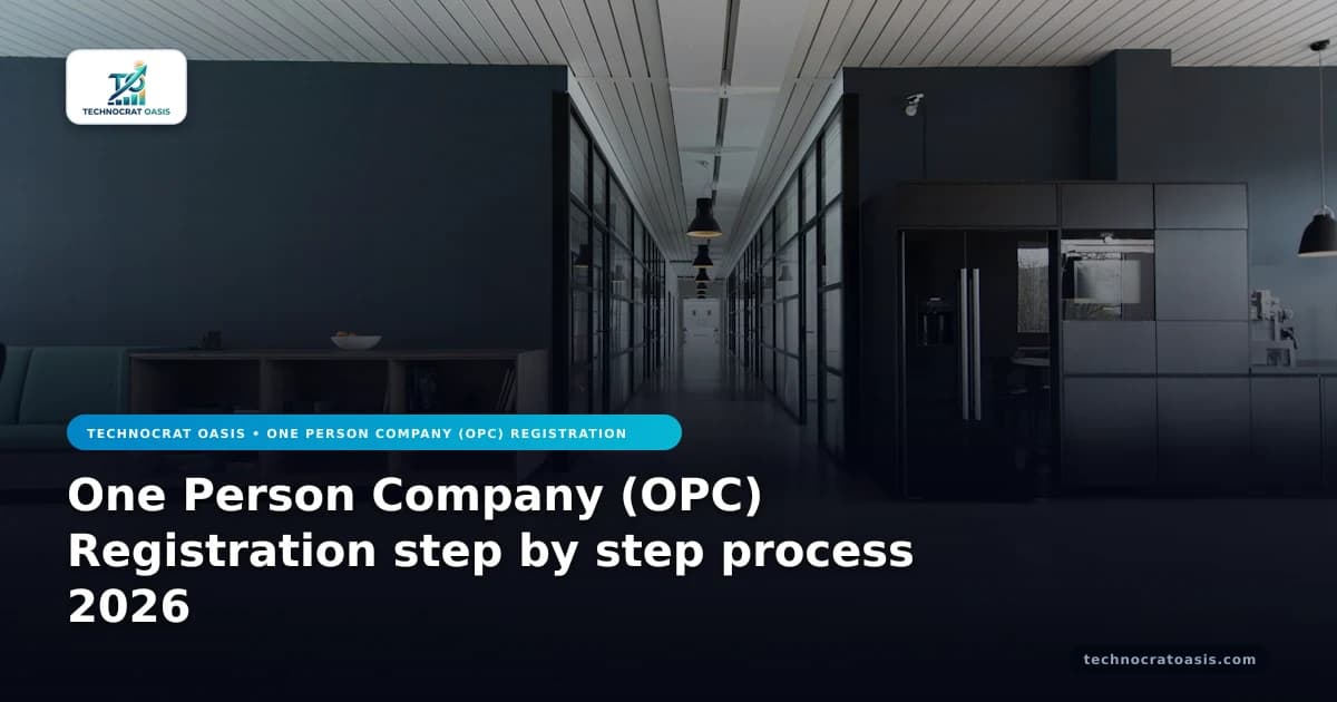 One Person Company (OPC) Registration step by step process 2026