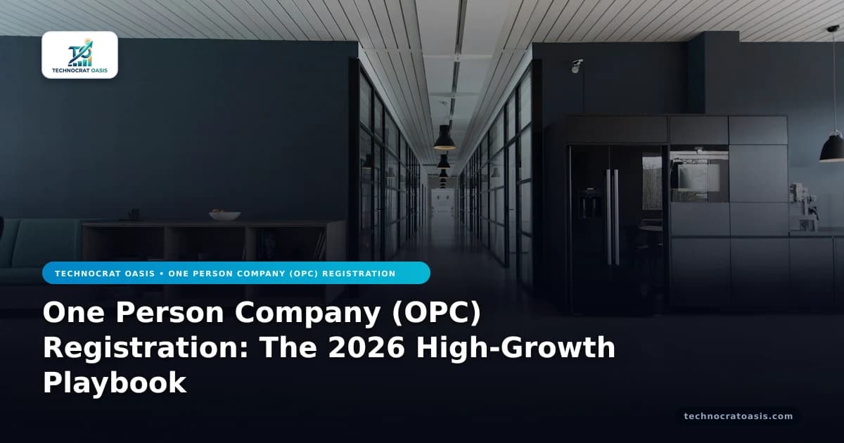 One Person Company (OPC) Registration: The 2026 High-Growth Playbook