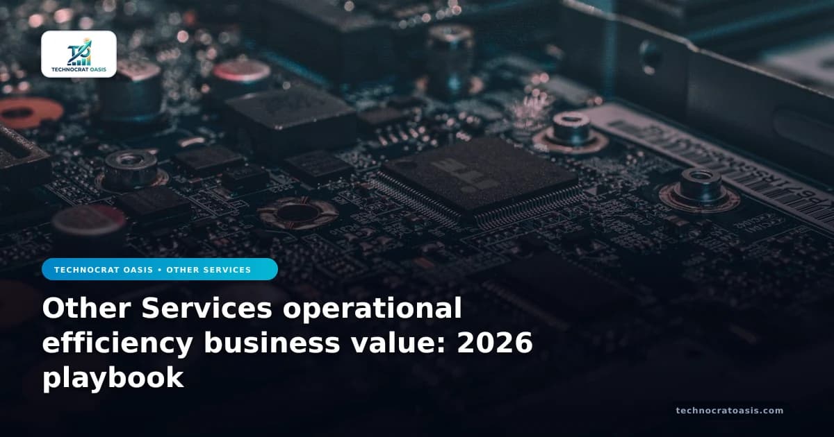 Other Services operational efficiency business value: 2026 playbook