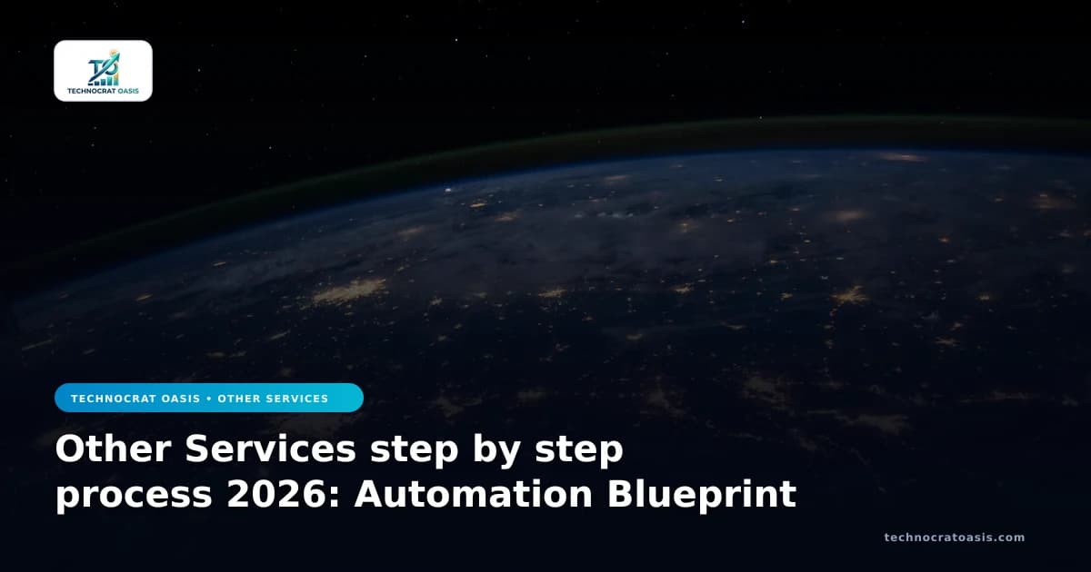 Other Services step by step process 2026: Automation Blueprint