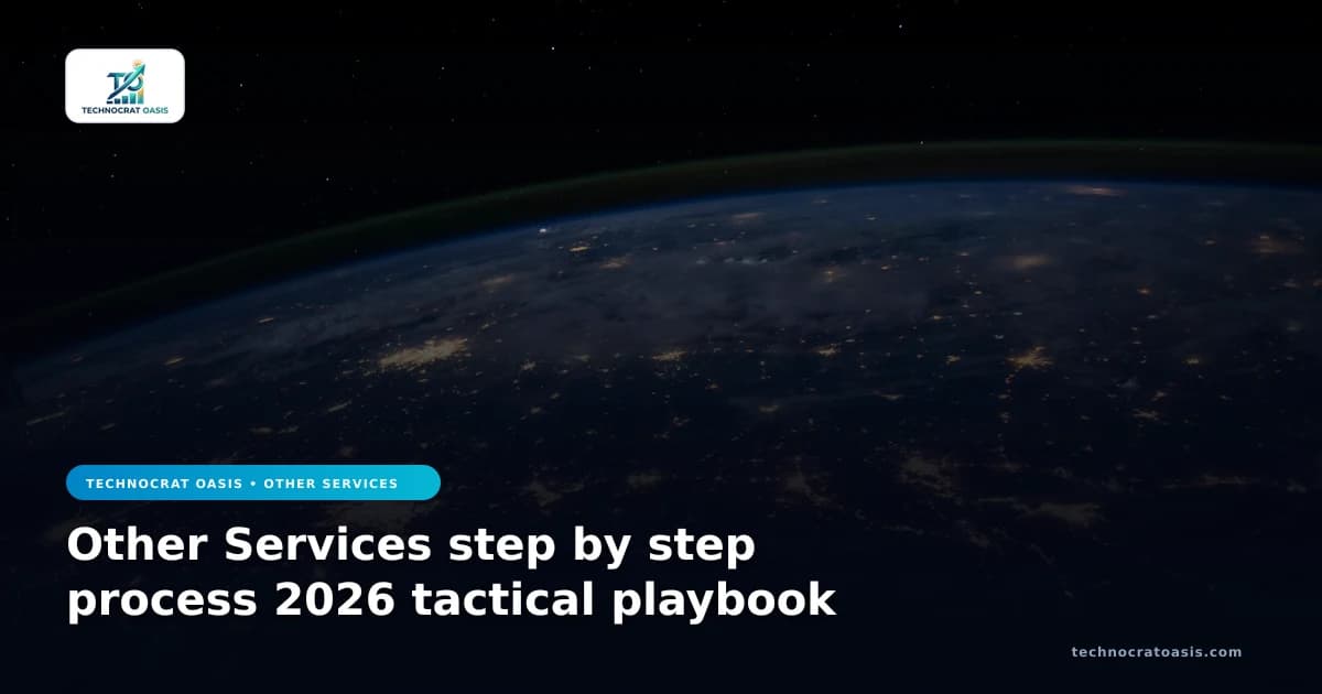 Other Services step by step process 2026 tactical playbook
