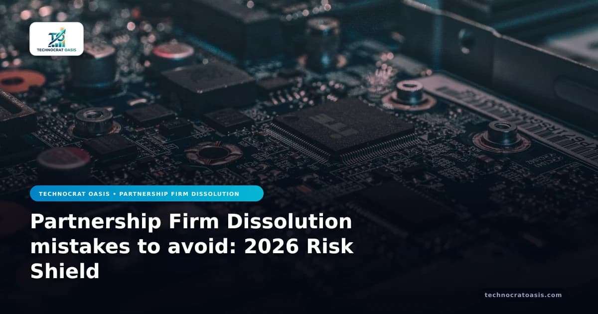 Partnership Firm Dissolution mistakes to avoid: 2026 Risk Shield