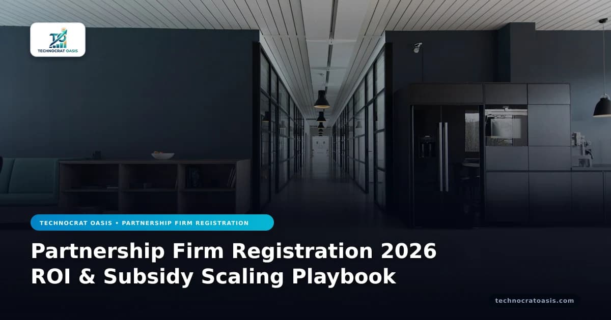 Partnership Firm Registration 2026 ROI & Subsidy Scaling Playbook