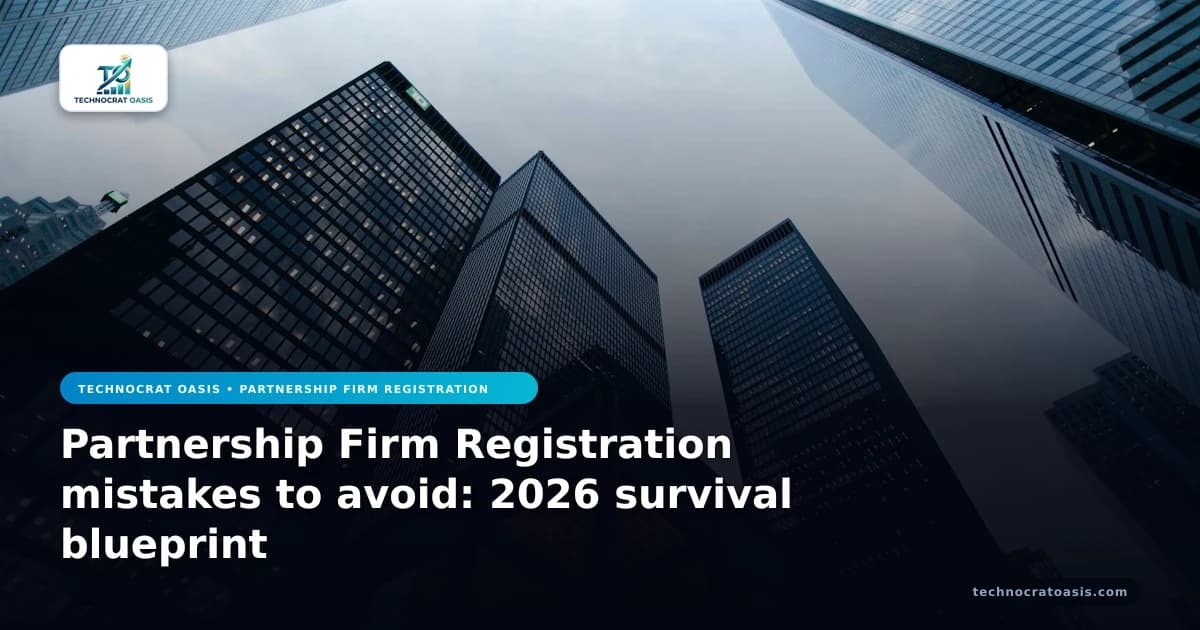 Partnership Firm Registration mistakes to avoid: 2026 survival blueprint