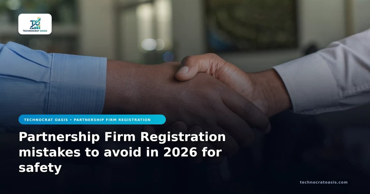 Partnership Firm Registration mistakes to avoid in 2026 for safety